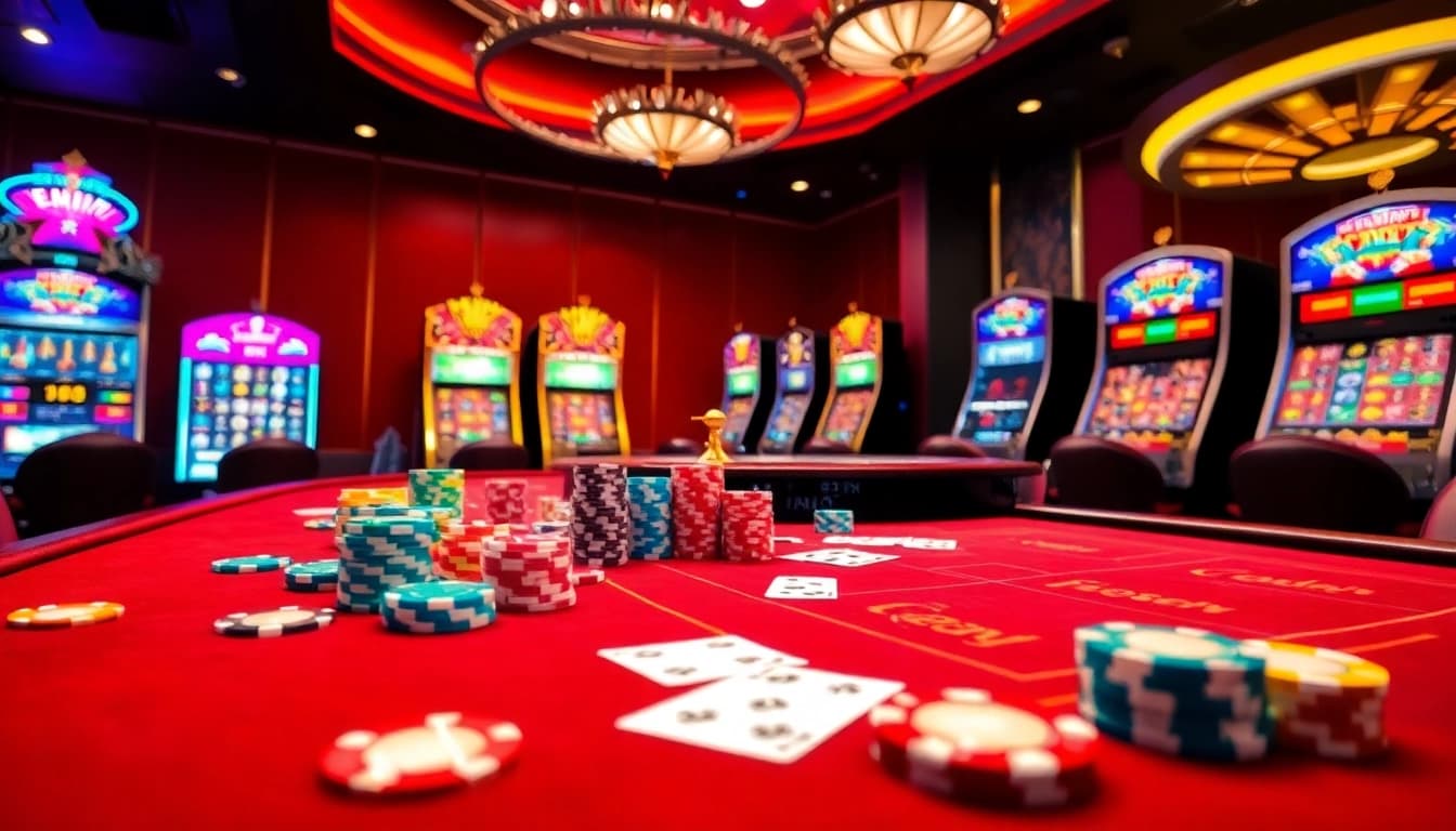 Experience the excitement of gambling with GA888 at a vibrant casino table.
