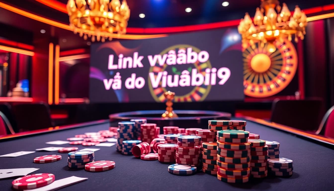 Engage in thrilling online gaming at Vuabai9, featuring vibrant casino elements.