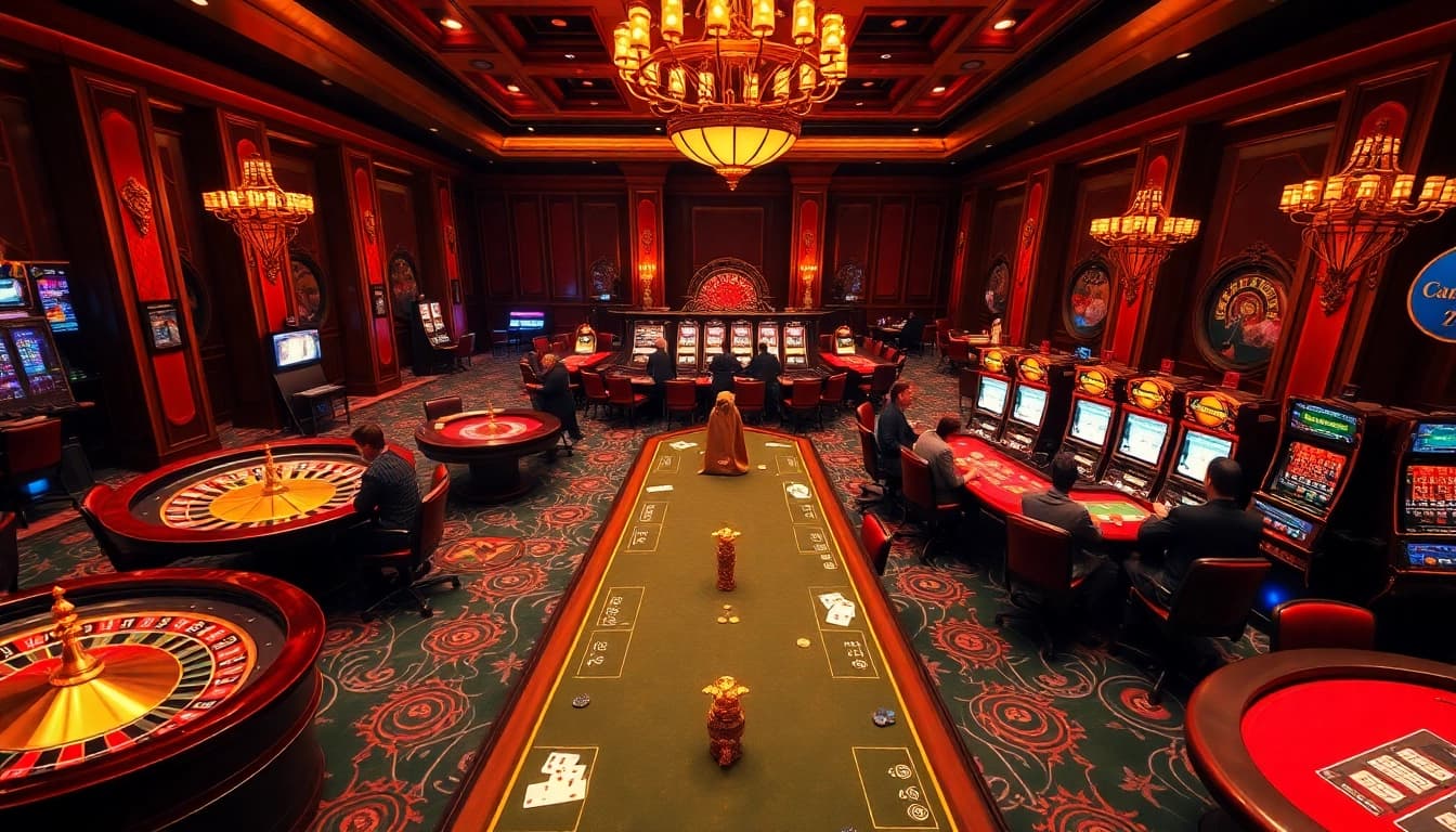Experience thrilling casino games at https://rr88.pizza/ with vibrant roulette wheels and excited players.