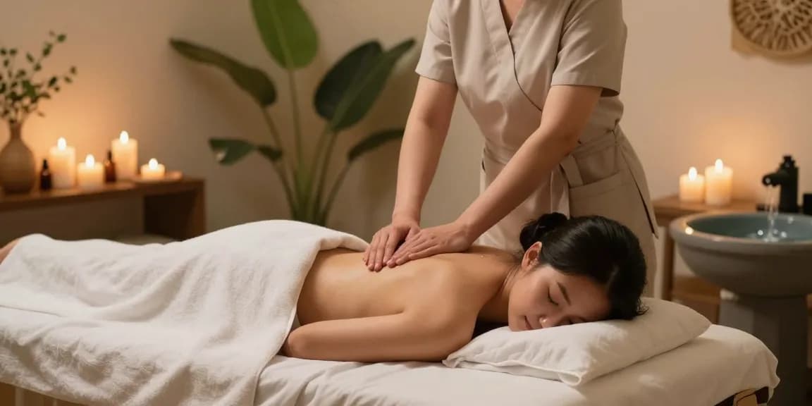 안산출장마사지 중인 전문 마사지사와 편안한 고객의 힐링 순간