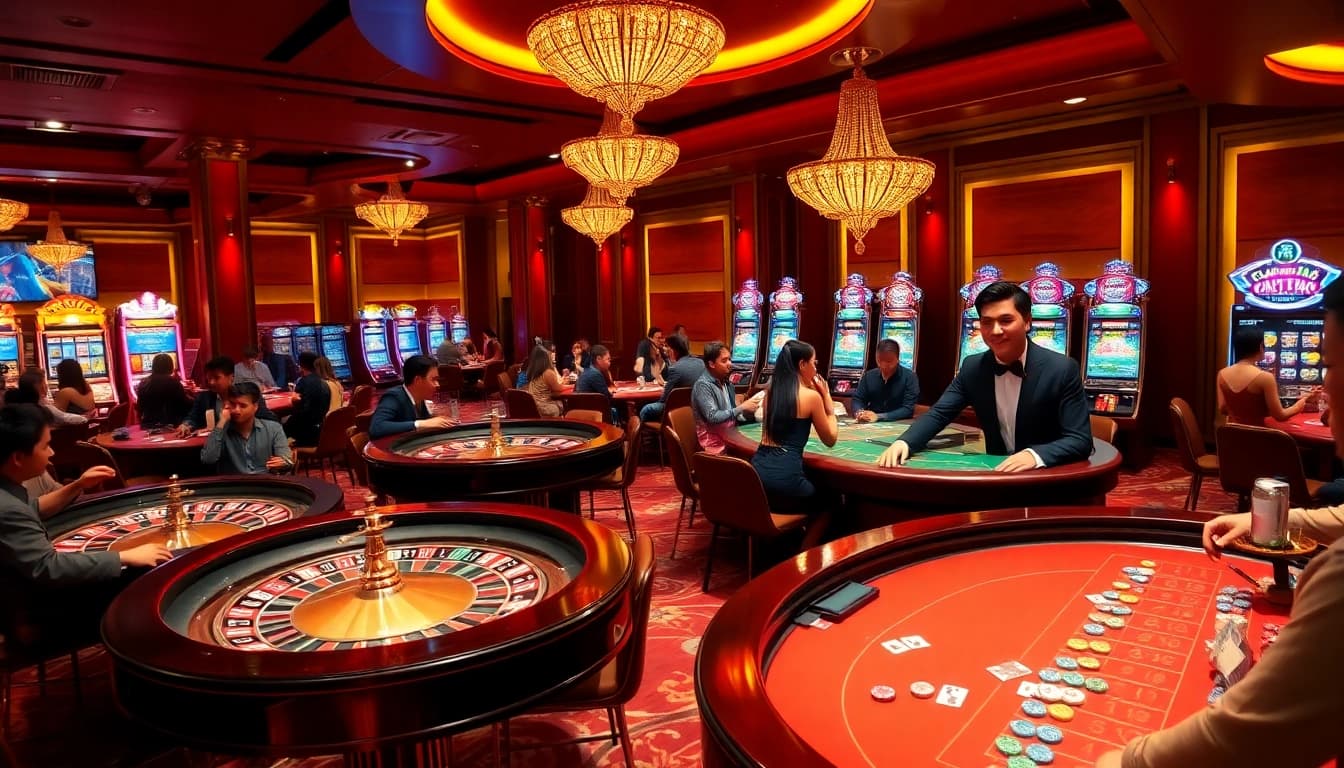 Experience thrilling gameplay at rr88 kjc with exciting casino tables and vibrant slot machines.