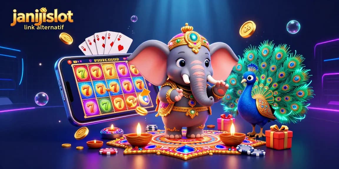 Spin to win at janjislot link alternatif with vibrant casino elements and captivating characters