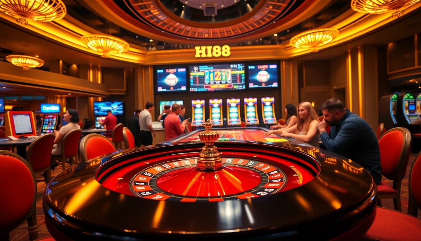 Experience the excitement of gambling at Hi88 with a luxurious casino atmosphere.
