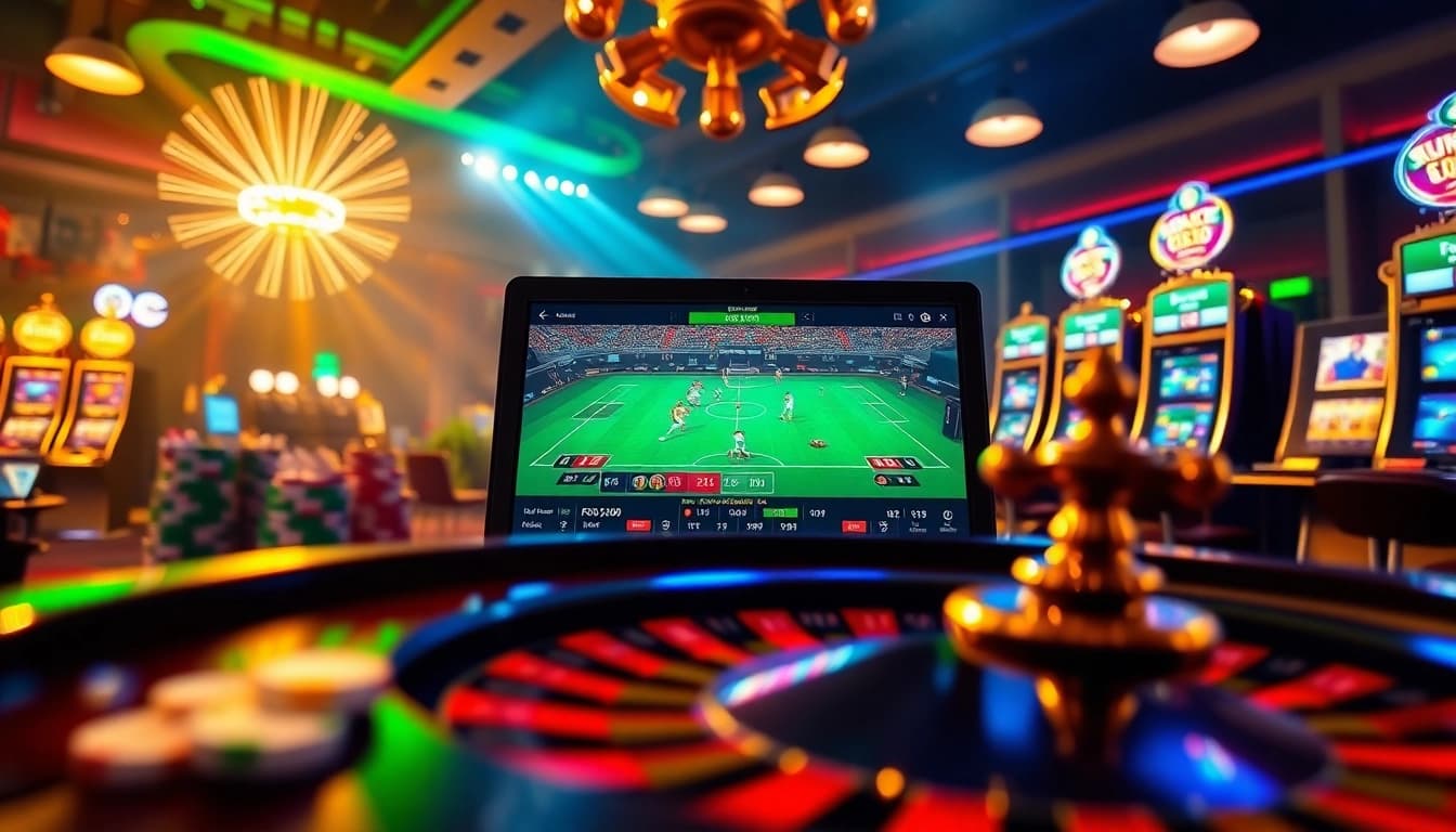 Engage with live football action using luongsontv's exciting online gambling interface featuring poker and slots.