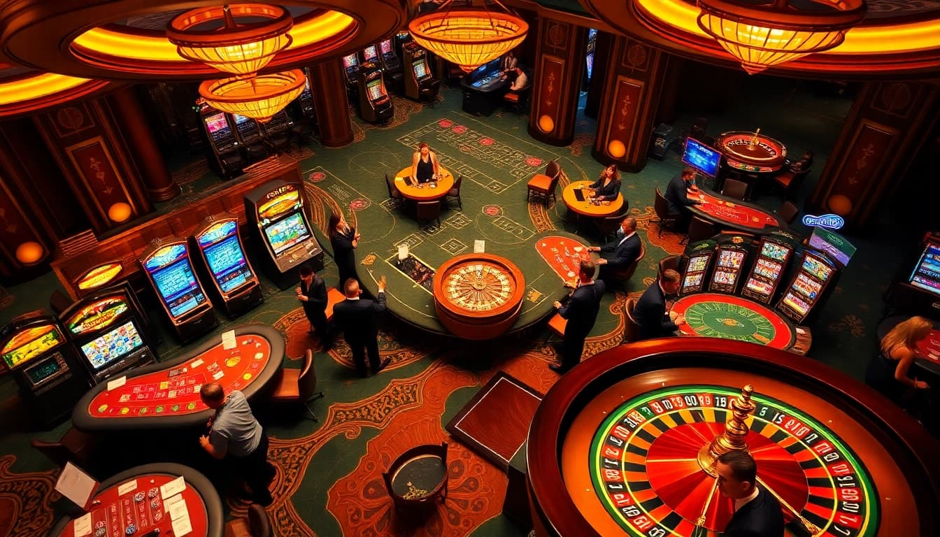 DH88 offers an exciting casino gaming experience with vibrant tables and players engaged in thrilling gameplay.