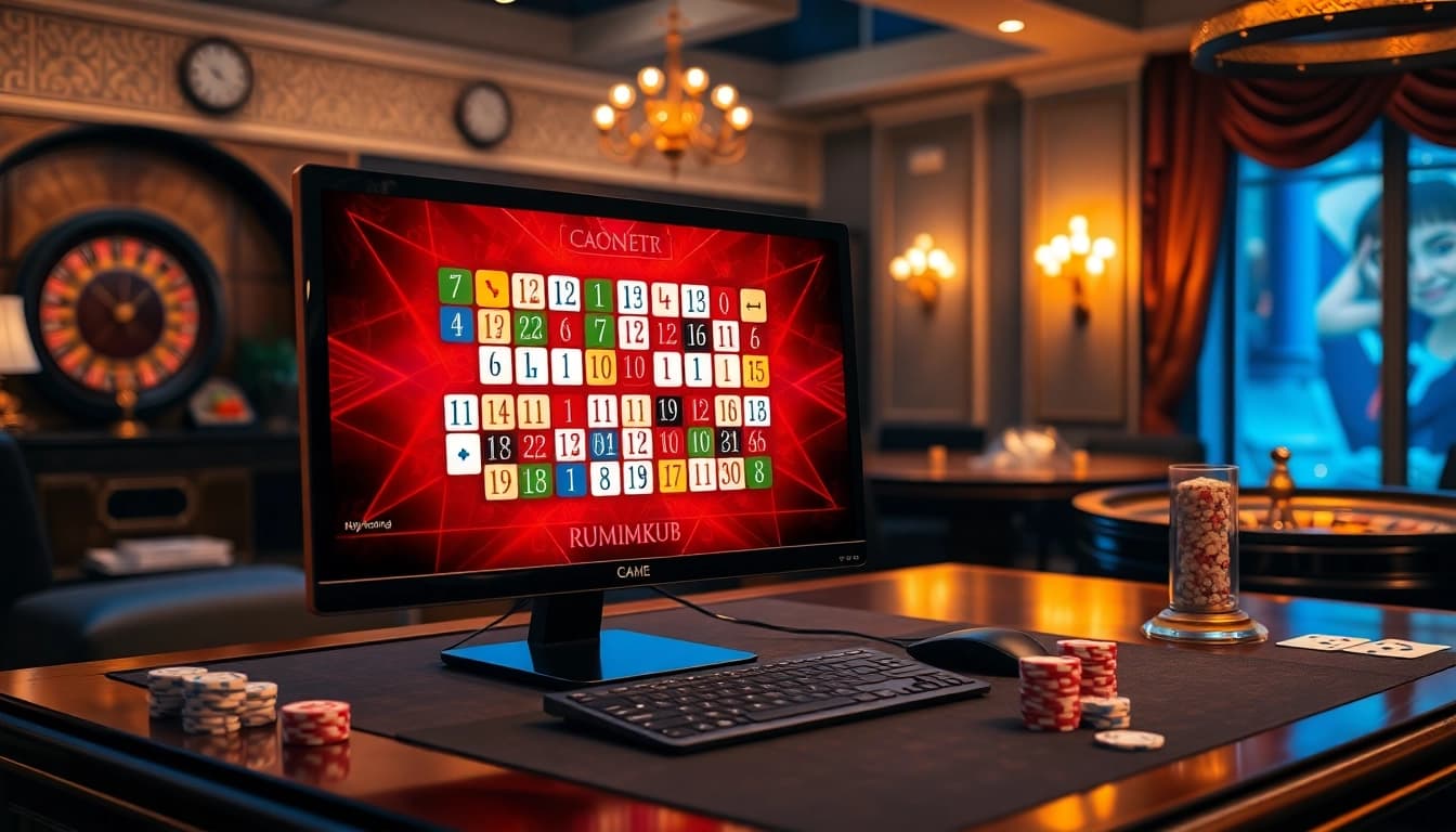 Play רמיקוב אונליין with vibrant tiles in a luxurious online casino environment