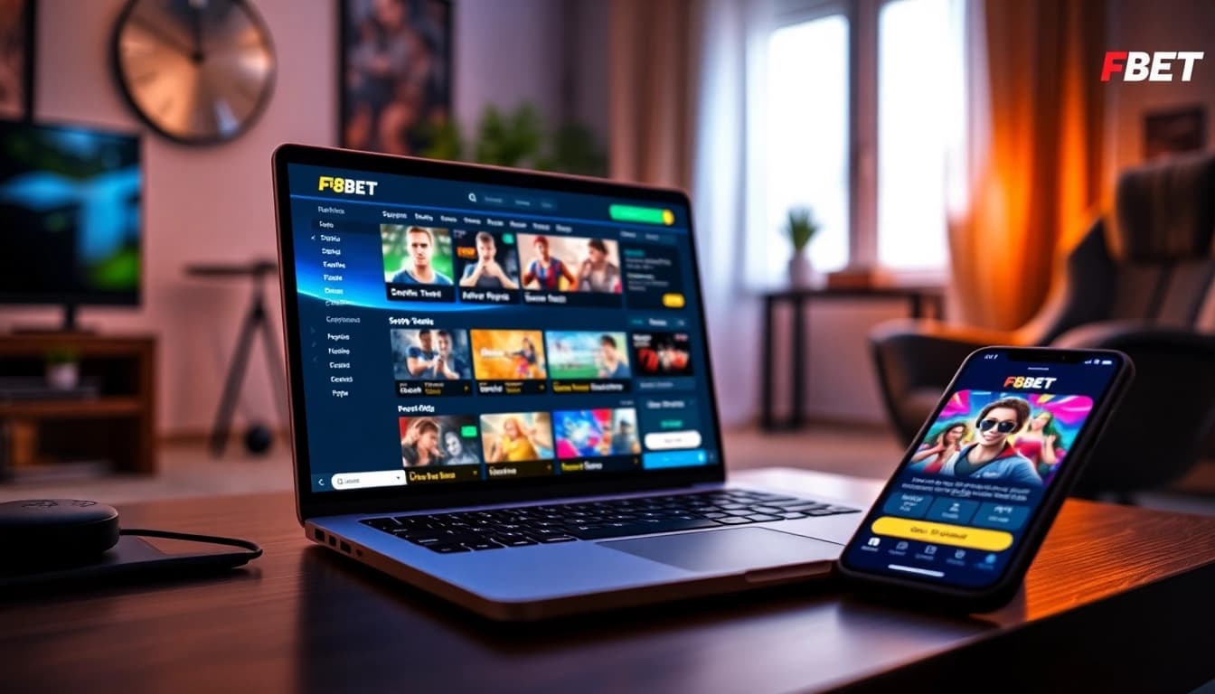 Visual representation of F8BET online betting platform showcasing user-friendly interface and innovative gaming technology.