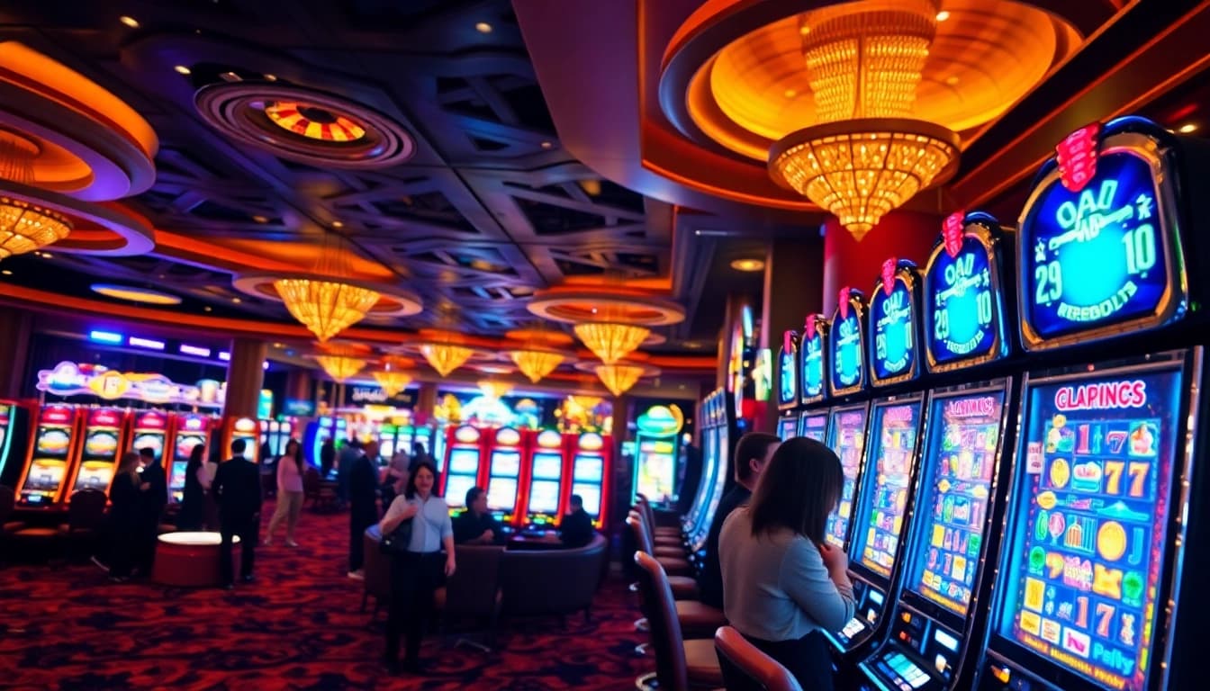 Experience the thrill of slot gacor gaming in a vibrant casino atmosphere filled with excitement and luxury.