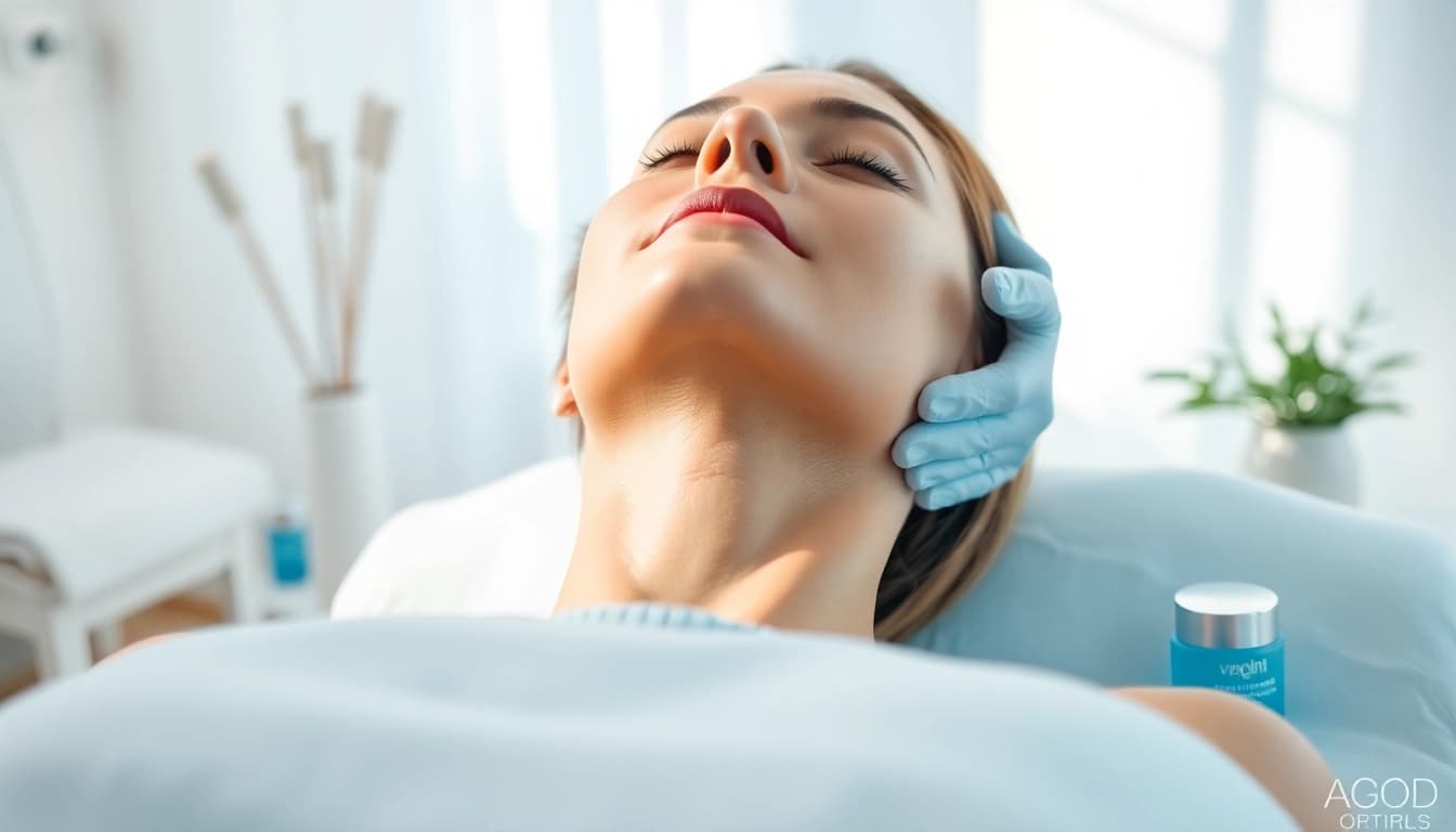 How to tighten neck skin with a soothing massage in a tranquil beauty spa.