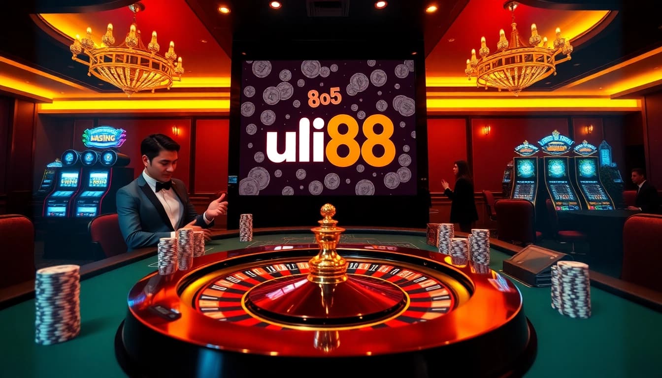 Playing at the uu88 casino’s stylish roulette table, showcasing excitement and professionalism.