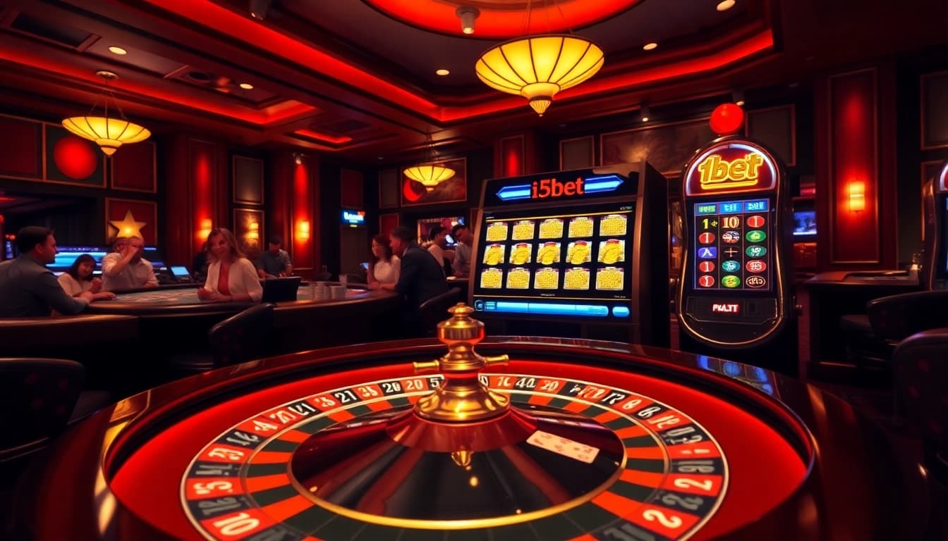 i5bet players winning on a roulette table and enjoying the excitement of gambling.