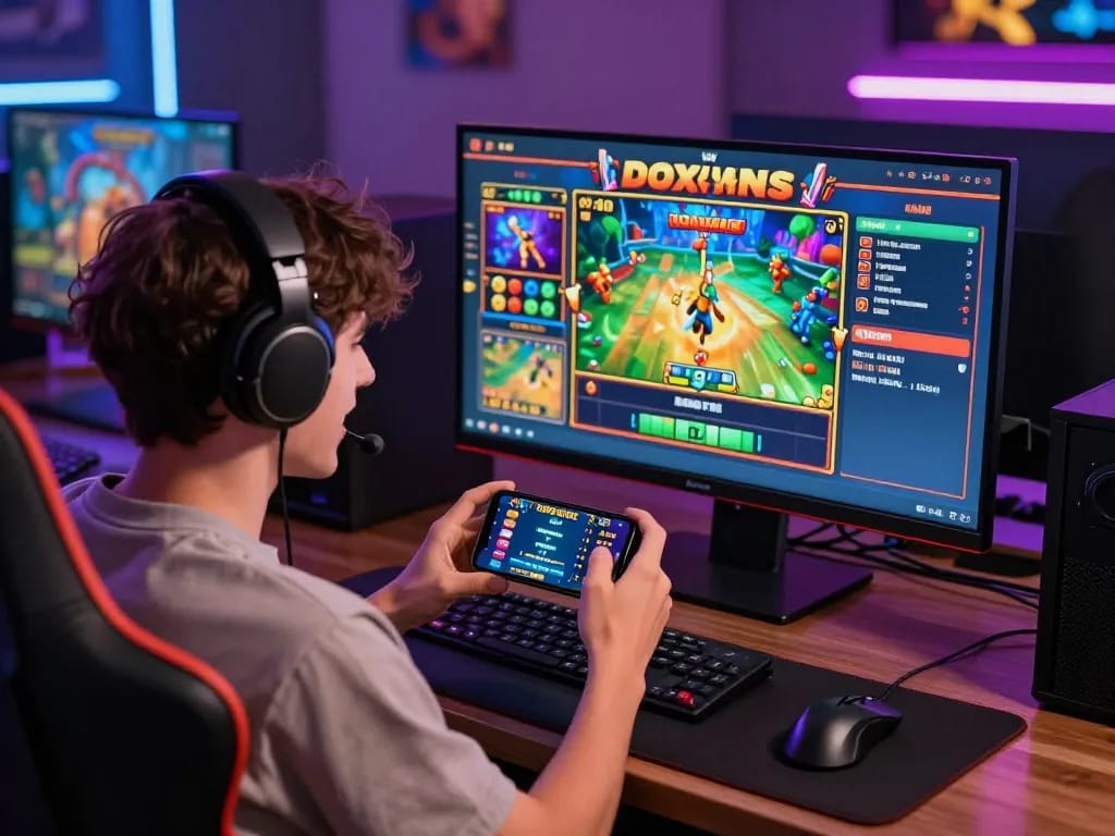 Player enjoying POPOTOGEL: Situs Toto Slot Gacor Depo 10k Via Qris & Slot777 Gampang Menang Hari Ini 2026 with vibrant gaming elements.