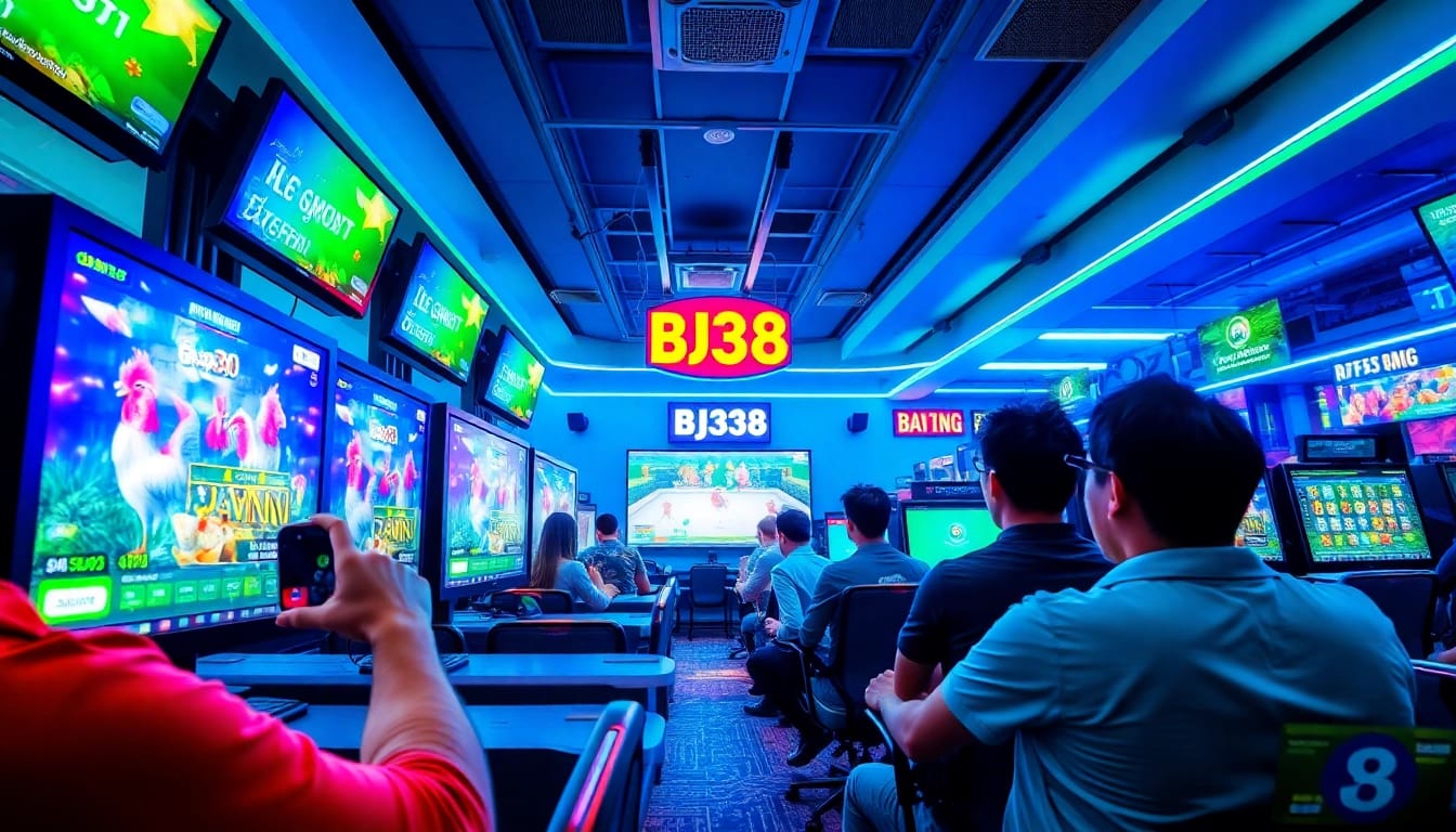 Visual representation of an engaging BJ38 online betting experience with players focused on live games.