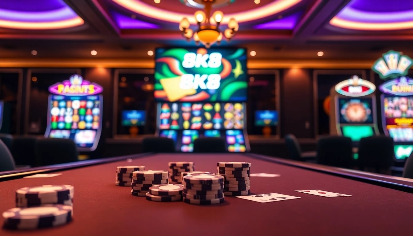 Experience the thrill of gaming at 8k8 with vibrant casino tables and exciting action.