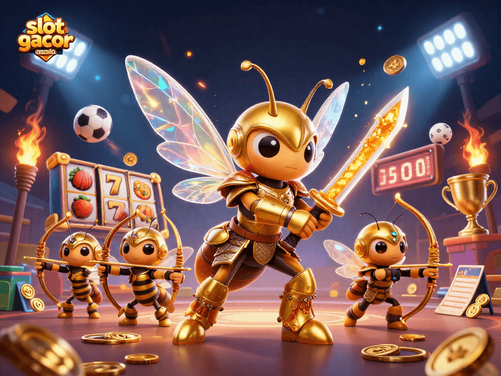 Menggali slot gacor maxwin dalam ilustrasi 3D penuh aksi dengan simbol jackpot dan karakter unik