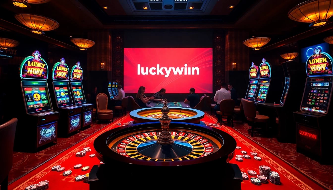 Play exciting games at https://luckywin.fan/ in a luxurious online casino environment with roulette.