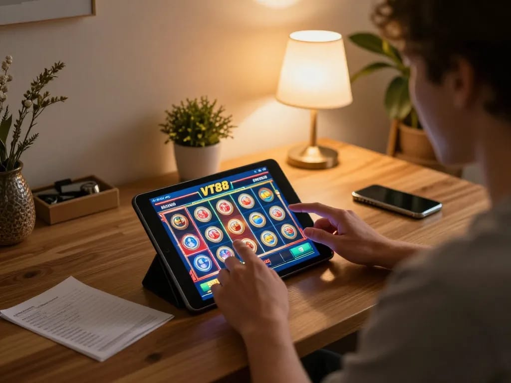 Experience exciting gameplay with VT88 as a player navigates mobile slots online