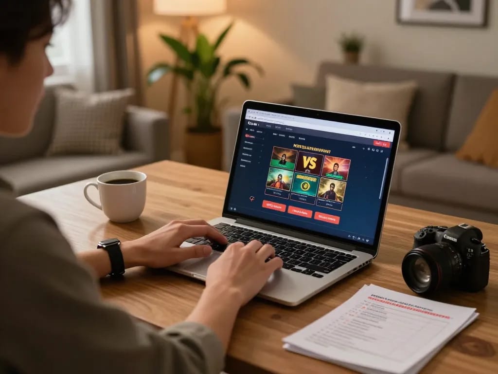 uu88 player engaging in online casino gaming with laptop and strategy notes