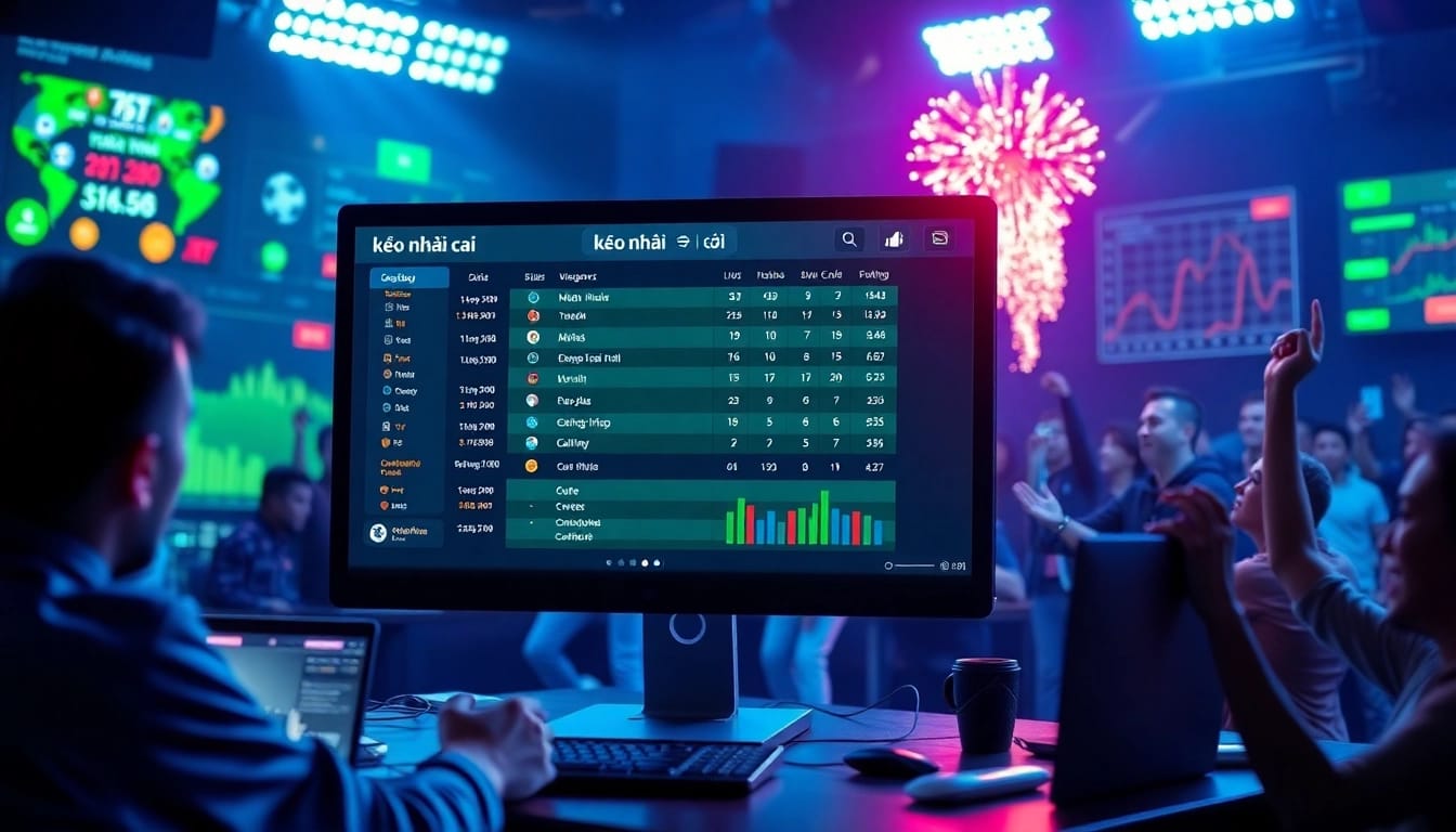 Kèo nhà cái betting odds displayed on a vibrant online betting platform interface.