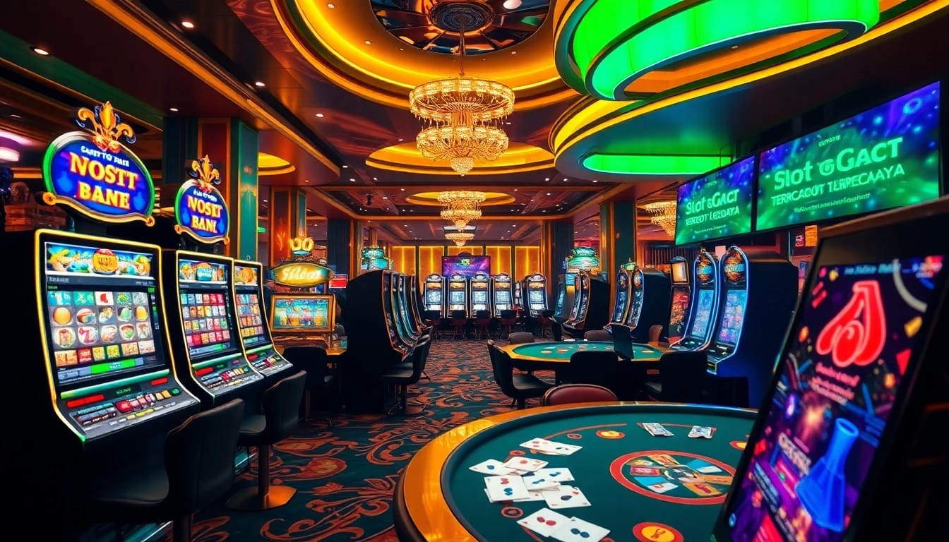 Discover the exhilarating atmosphere of slot gacor terpercaya at a luxurious casino, with players enjoying high-stakes games.