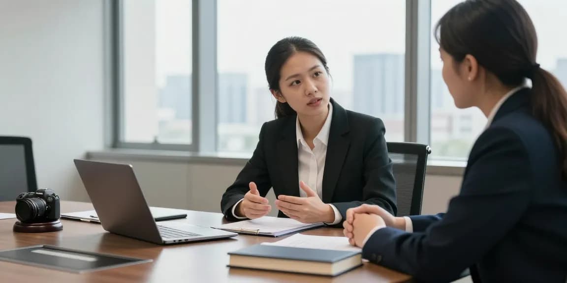 개인회생 상담을 받고 있는 고객과 변호사 모습
