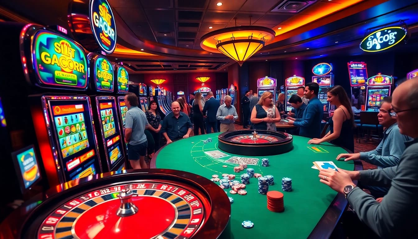 Experience the thrill of winning at SLOT88, featuring vibrant slot gacor machines and lively casino action.