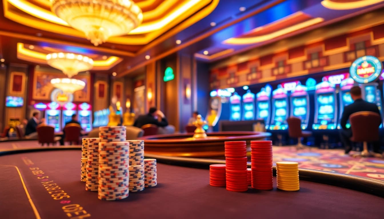 Experience thrilling gameplay at https://go99.uk.net/ featuring poker tables and vibrant slot machines.