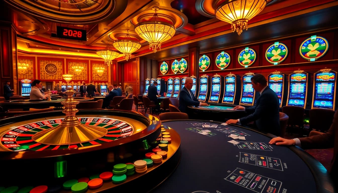 Engaging players strategizing wins at a vibrant casino inspired by the hidden wiki 2026.