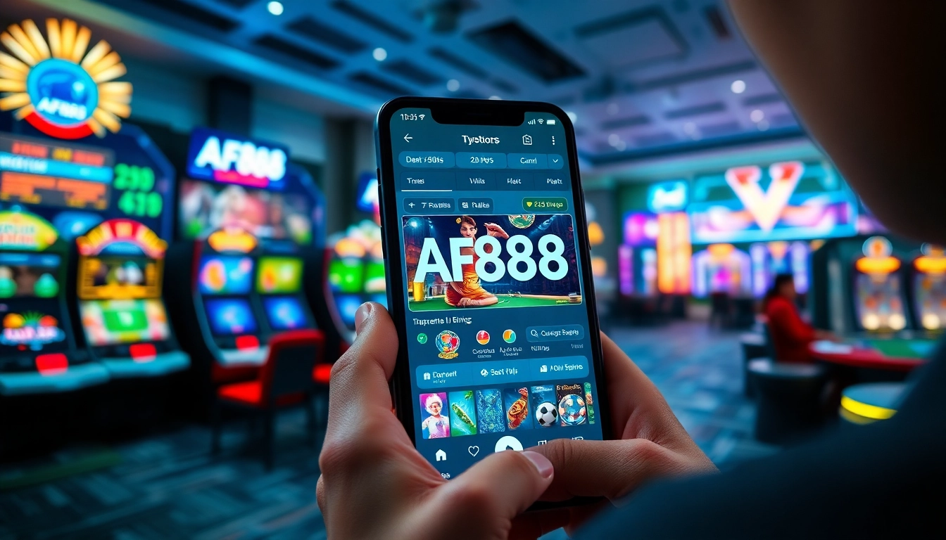 AF88 online betting platform showcasing vibrant gaming options and user-friendly interface.
