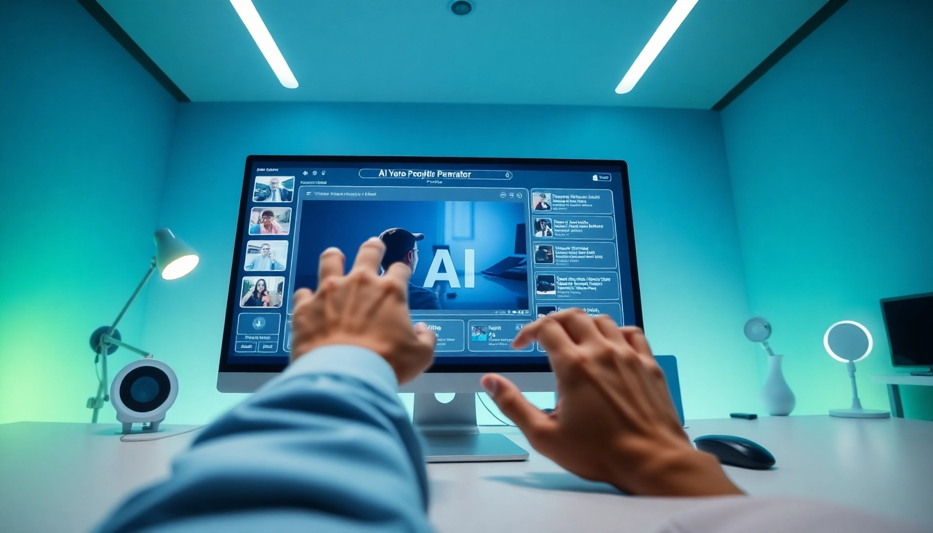 Video to prompt generator shown in a modern workspace, illustrating AI technology in action.