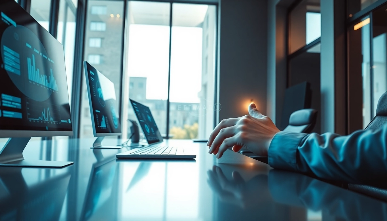 Engaging technology interface highlighting advanced tools for data interaction in a modern workspace.