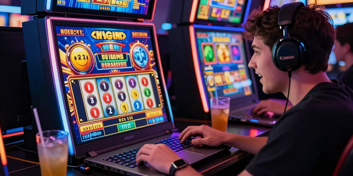 Exciting online slot gaming scene featuring colorful graphics and a player engaged in gameplay.