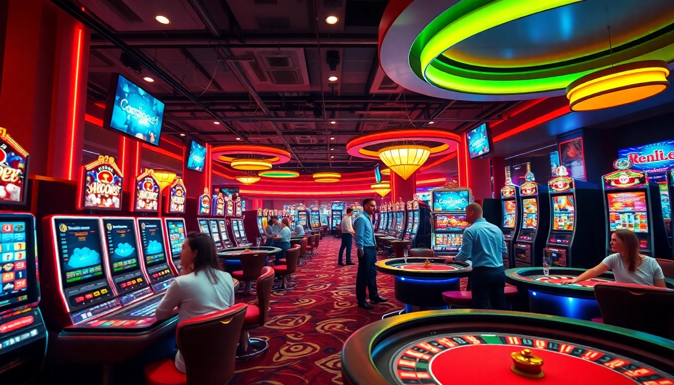 Experience the thrilling atmosphere of 58ee, an exciting online casino with diverse games and vibrant colors.