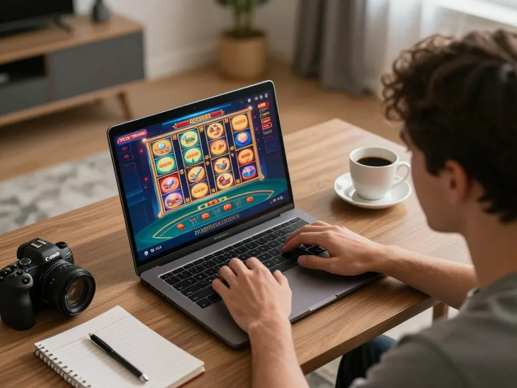 Engaging online gaming session showcasing alexis77's exciting slot game options, illustrating strategic gameplay.