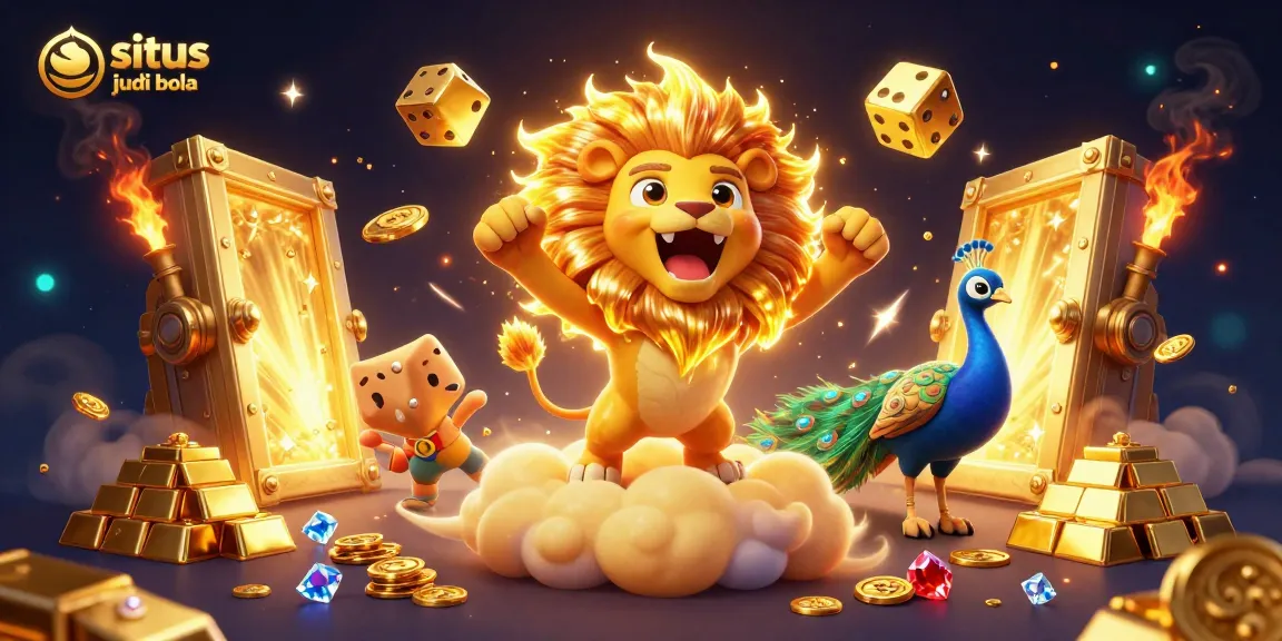 Engage with situs judi bola through an exciting dynamic gambling scene featuring vibrant characters and elements.