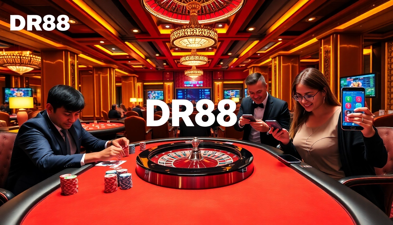 Engaging players at DR88 app casino tables with exciting games and rich visuals.