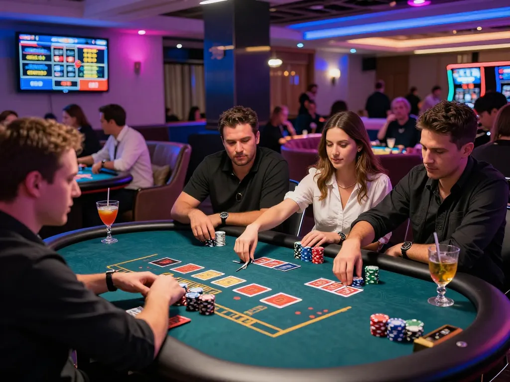 Players at Bong99 live casino table experiencing excitement and camaraderie.