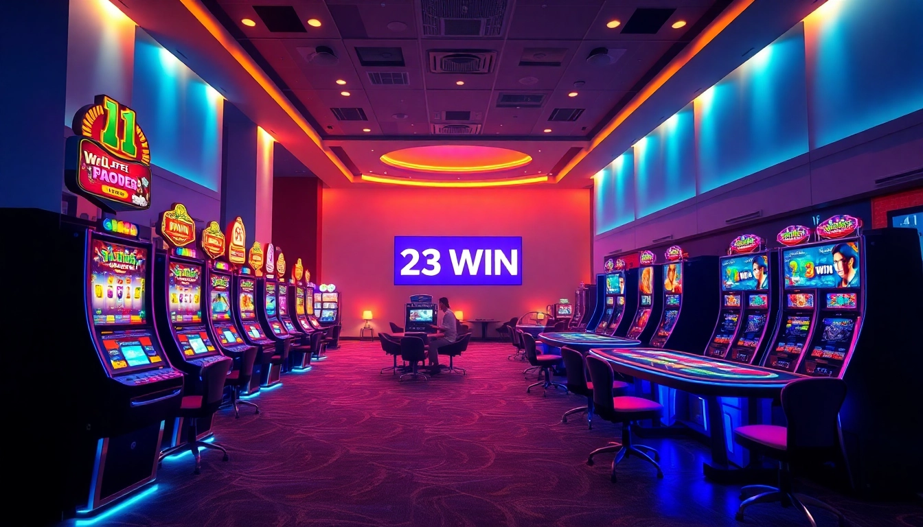 Experience the excitement of 23 WIN with vibrant slot machines and live dealer tables.