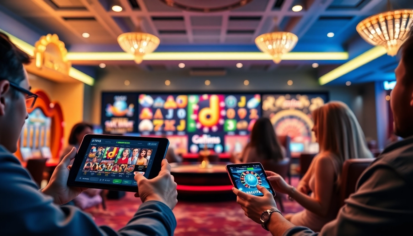 Experience the engaging online gaming interface of TTPTP with vibrant slots and poker tables.