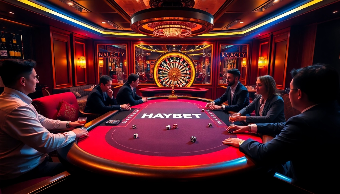 HAYBET poker table featuring vibrant gameplay and engaging atmosphere.