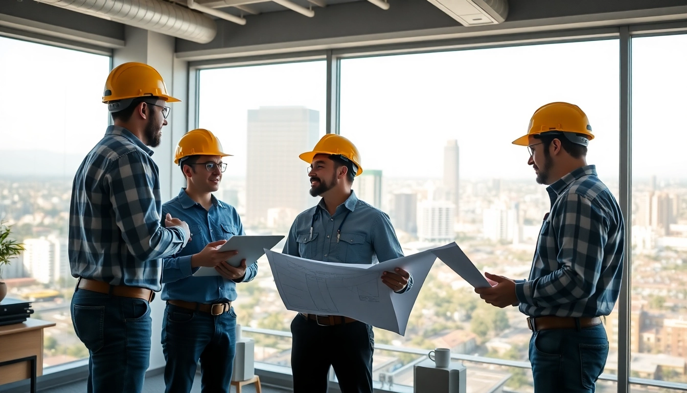 Explore the Southern California contractors association collaborating in a modern office.