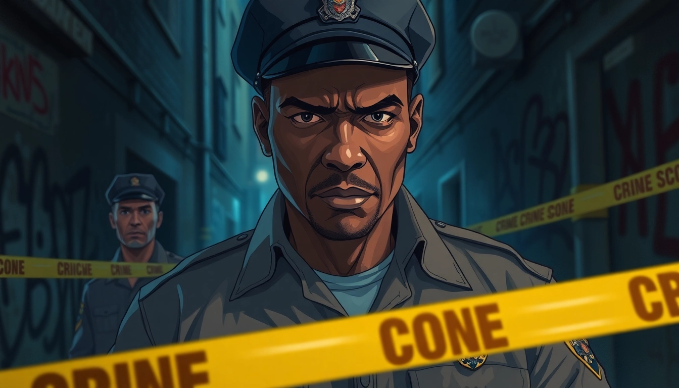 Engaging visual of Derrick Nash from Rancid Badges, showcasing his determination amid a dark urban backdrop.