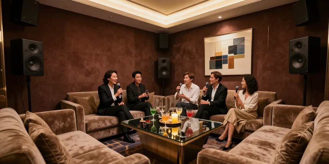 강남쩜오 프라이빗한 노래방 공간에서 고객들이 소중한 순간을 즐기는 모습