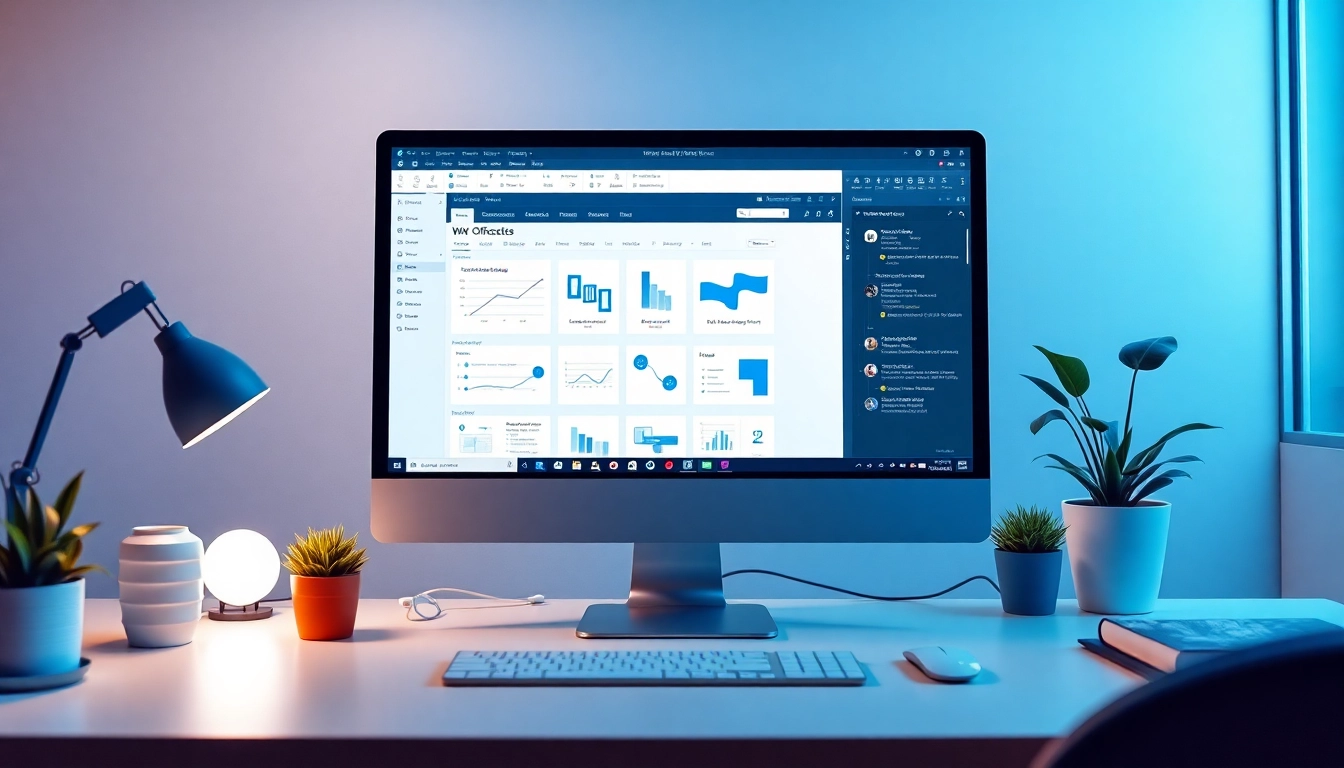 Explore WPS office下载 with a modern, productive workspace featuring sleek digital tools and software.
