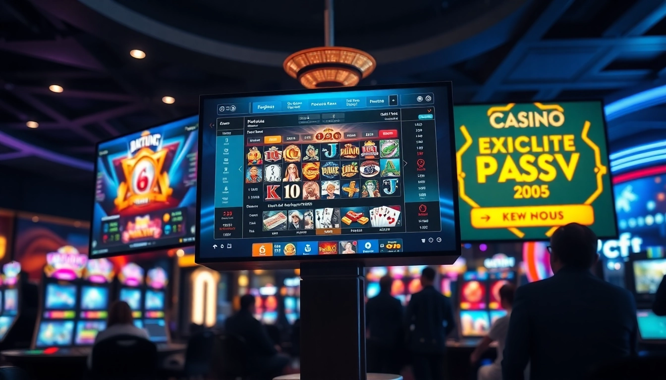 Experience online betting with https://nhacaiuytin.tokyo/ in a luxurious casino setting showcasing vibrant games and technology.