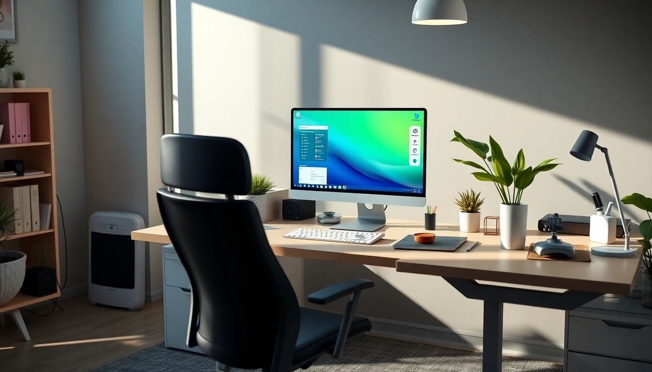 WPS office下载 on a sleek computer screen in a modern workspace, showcasing productivity and innovation.
