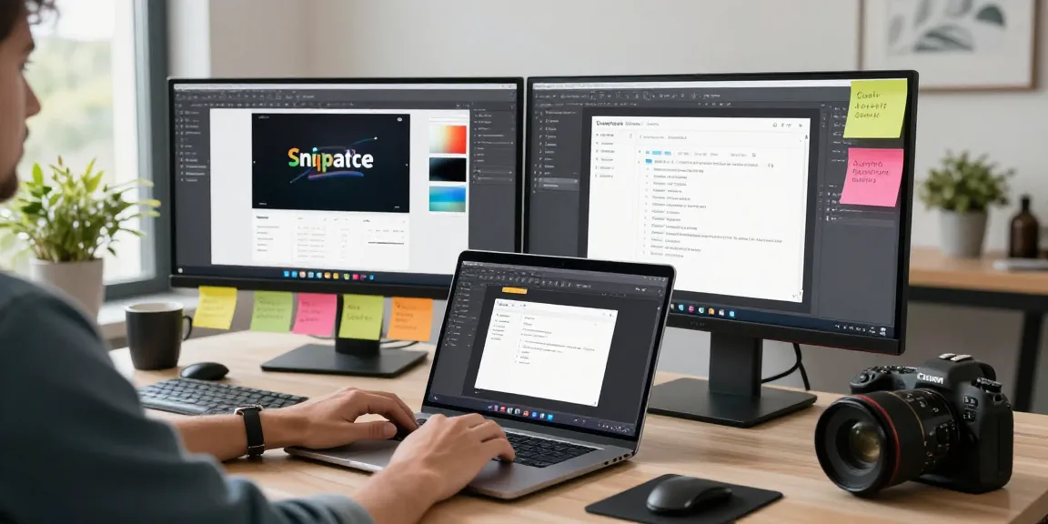 Efficiently using 截图工具下载 with Snipaste in a modern workspace.