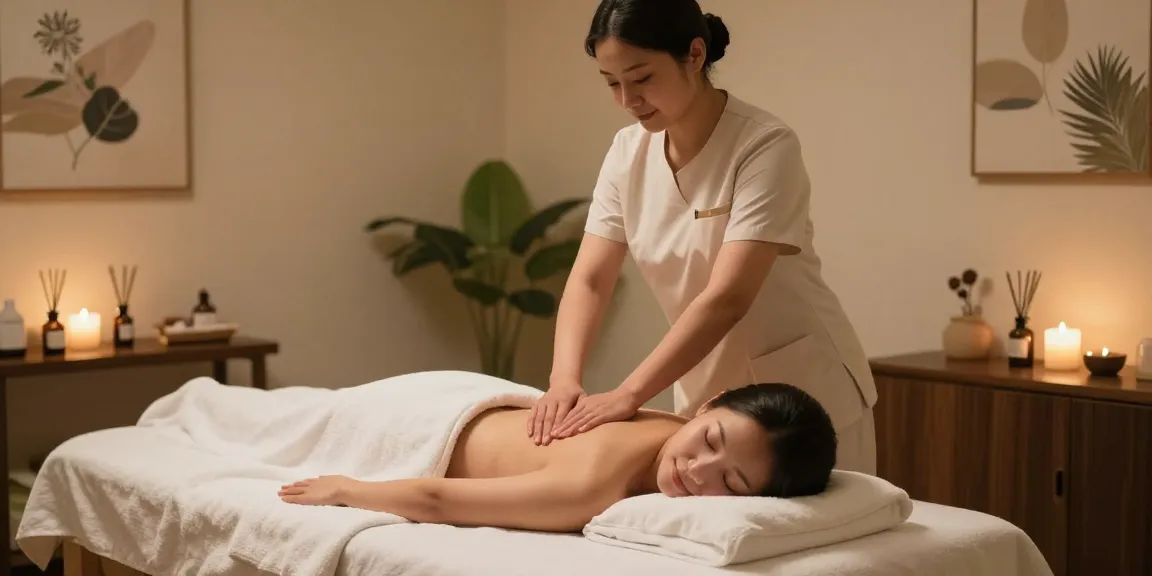 당진마사지 전문 마사지샵에서 스웨디시 마사지 받는 모습