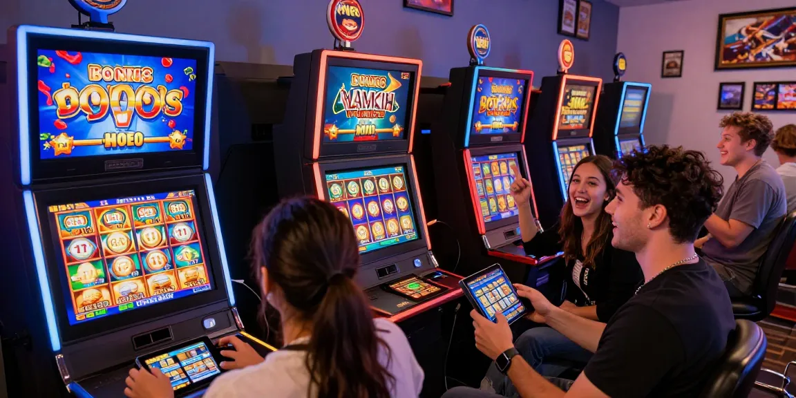 Exciting online gaming scene at https://oxfordbedbreakfast.co.uk/ with diverse players enjoying bonus buy slots on their devices.