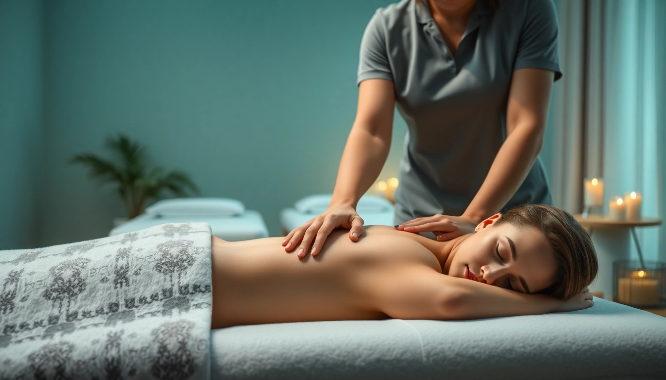 출장마사지 therapy session providing relaxation and wellness in a serene home environment.